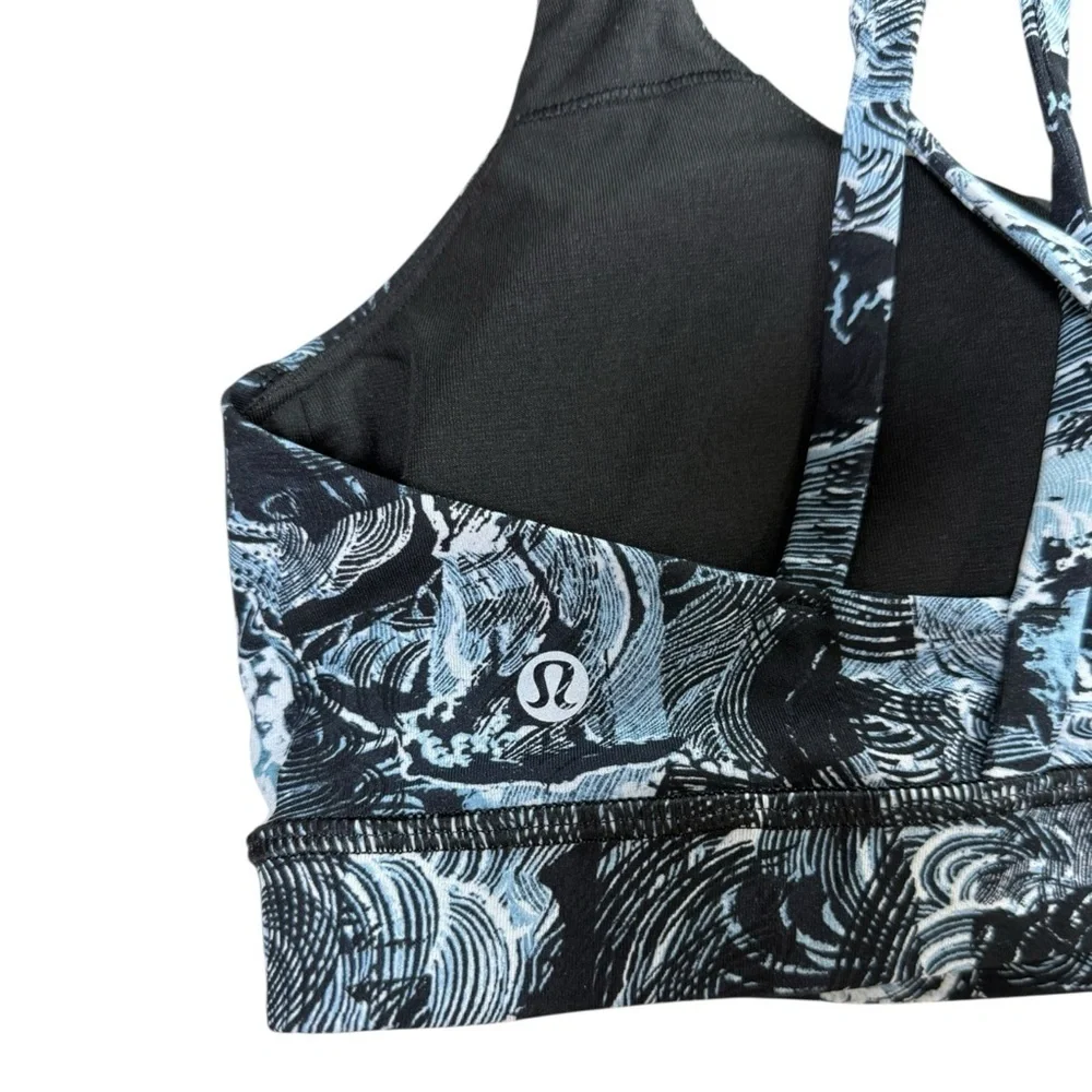 Lululemon Energy Sports Bra Size 8 Eternal Wave Starlight Black - Picture 8 of 8